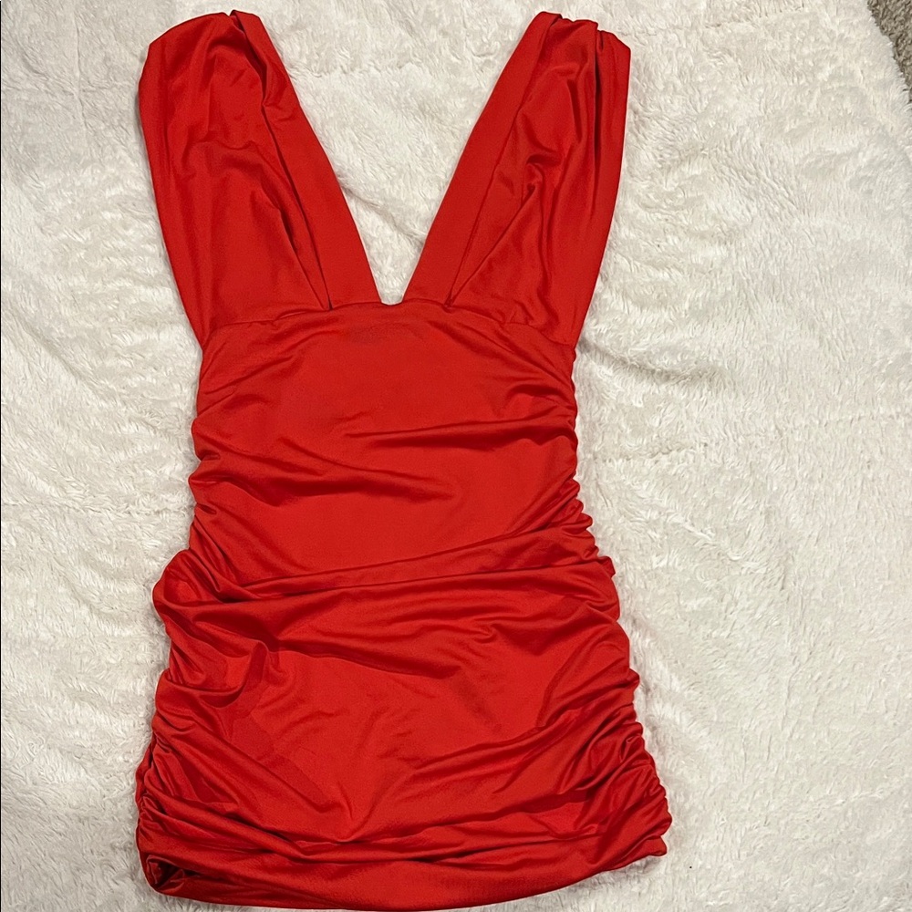 Short Red Sleeveless Dress